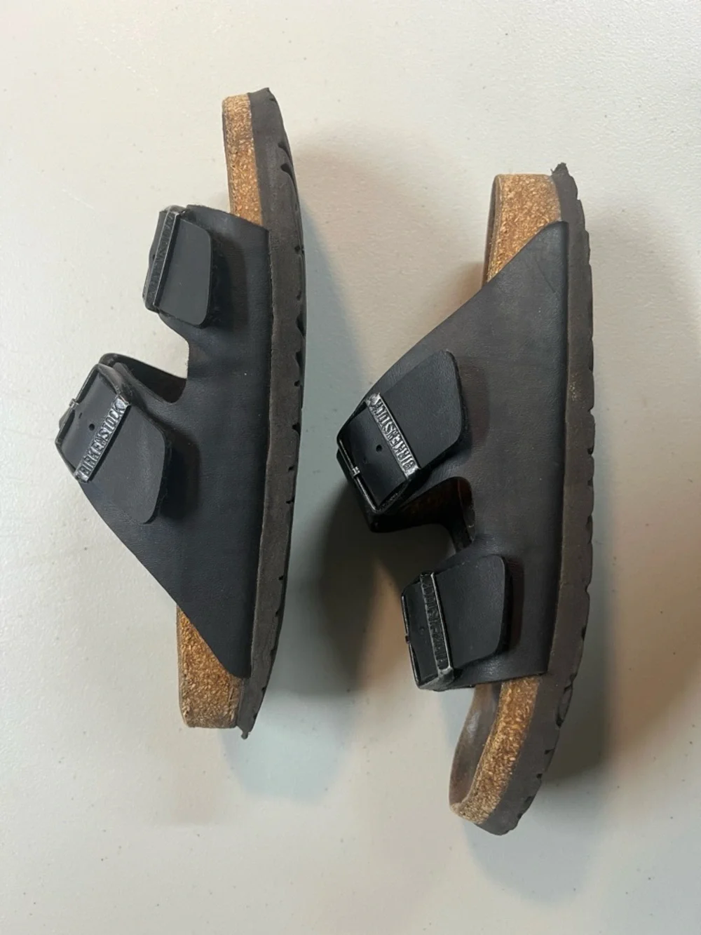 Birkenstock Arizona Black Sandals Women’s 37 EU 240 Leather Cork Footbed - Picture 9 of 10